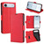 iPhone Air Ultra-thin Voltage Side Buckle Horizontal Flip Leather Phone Case - Red