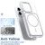 iPhone Air Vibrant Dual-color TPU + Acrylic Magnetic Phone Case - White