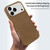 iPhone Air VIETAO Suede MagSafe PU Leather Phone Case - Dark Brown