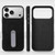 iPhone Air VIETAO Suede MagSafe PU Leather Phone Case with Holder - Black