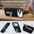 iPhone Air VIETAO Suede MagSafe PU Leather Phone Case with Holder - Black