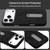 iPhone Air VIETAO Suede MagSafe PU Leather Phone Case with Holder - Black