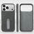 iPhone Air VIETAO Suede MagSafe PU Leather Phone Case with Holder - Dark Grey