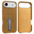 iPhone Air VIETAO Suede MagSafe PU Leather Phone Case with Holder - Light Brown