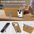 iPhone Air VIETAO Suede MagSafe PU Leather Phone Case with Holder - Light Brown