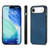 iPhone Air Vintage Leather PC Back Cover Phone Case - Blue