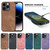 iPhone Air Vintage Leather PC Back Cover Phone Case - Blue
