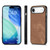 iPhone Air Vintage Leather PC Back Cover Phone Case - Brown
