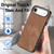 iPhone Air Vintage Leather PC Back Cover Phone Case - Brown