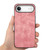 iPhone Air Vintage Leather PC Back Cover Phone Case - Pink