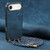 iPhone Air Vintage Leather PC Back Cover Phone Case with Crossbody Strap - Blue