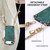 iPhone Air Vintage Leather PC Back Cover Phone Case with Crossbody Strap - Green