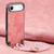 iPhone Air Vintage Leather PC Back Cover Phone Case with Crossbody Strap - Pink