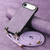 iPhone Air Vintage Leather PC Back Cover Phone Case with Crossbody Strap - Purple