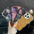 iPhone Air Wave Glitter Sequined Electroplated Phone Case - Pink