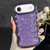 iPhone Air Wave Glitter Sequined Electroplated Phone Case - Purple