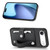 iPhone Air Wristband Kickstand Card Wallet Back Phone Case with Tool Knife - Black