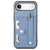 iPhone Air Wristband Kickstand Card Wallet Back Phone Case with Tool Knife - Blue