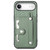 iPhone Air Wristband Kickstand Card Wallet Back Phone Case with Tool Knife - Green