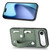 iPhone Air Wristband Kickstand Card Wallet Back Phone Case with Tool Knife - Green