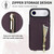iPhone Air YM006 Skin Feel Zipper Card Bag Phone Case with Dual Lanyard - Dark Purple