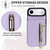 iPhone Air YM006 Skin Feel Zipper Card Bag Phone Case with Dual Lanyard - Light Purple