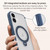 iPhone Air ZGA 360 Pivot Holder Magsafe PC Hybrid TPU Phone Case - Grey