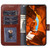 iPhone Air Zipper Bag Leather Phone Case - Brown
