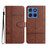 Moto G 2025 / Moto G 2026 Cowhide Texture Stitching Leather Phone Case - Coffee