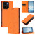 Moto G 2025 / Moto G 2026 Cute Cats Embossed Magnetic RFID Vegan Leather Phone Case - Orange