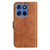 Moto G 2025 / Moto G 2026 Dual-Folded S-shape Leather Phone Case - Brown