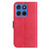 Moto G 2025 / Moto G 2026 Dual-Folded S-shape Leather Phone Case - Rose Red