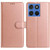 Moto G 2025 / Moto G 2026 Lambskin 8-card Slot Leather Phone Case - Rose Gold