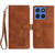 Moto G 2025 / Moto G 2026 Skin Feel Embossed Feather Leather Phone Case - Brown