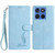 Moto G 2025 / Moto G 2026 Skin Feel Embossed Feather Leather Phone Case - Light Blue