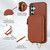 Samsung Galaxy A16 5G AwQuer 2 in 1 Crossbody Zipper Wallet Leather Back Phone Case - Brown