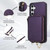 Samsung Galaxy A16 5G AwQuer 2 in 1 Crossbody Zipper Wallet Leather Back Phone Case - Dark Purple