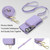 Samsung Galaxy A16 5G AwQuer 2 in 1 Crossbody Zipper Wallet Leather Back Phone Case - Light Purple