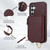 Samsung Galaxy A16 5G AwQuer 2 in 1 Crossbody Zipper Wallet Leather Back Phone Case - Wine Red