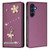 Samsung Galaxy A16 5G Ballet Girl Diamond Studded RFID Vegan Leather Phone Case - Violet