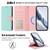 Samsung Galaxy A16 5G Detachable Litchi Texture Magnetic Vegan Leather Phone Case - Mint Green+Pink