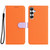 Samsung Galaxy A16 5G Detachable Litchi Texture Magnetic Vegan Leather Phone Case - Orange+Purple