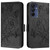 Samsung Galaxy A16 5G Embossed Rose RFID Anti-theft Leather Phone Case - Black