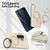 Samsung Galaxy A16 5G Gen1.5 Pivot Ring Holder TPU Hybrid PC Phone Case - Apricot