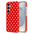 Samsung Galaxy A16 5G IMD Colorful Dots Pattern TPU Full Coverage Phone Case - Red