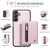 Samsung Galaxy A16 5G JEEHOOD J12 Exquisite RFID MagSafe Zipper Card Bag Phone Case - Pink
