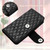 Samsung Galaxy A16 5G Rhombic Texture Flip Leather Phone Case with Lanyard - Black