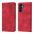Samsung Galaxy A16 5G Skin-feel Embossed Leather Phone Case - Red
