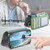 Samsung Galaxy A16 5G Twill Fabric MagSafe RFID Anti-theft Zipper Wallet Leather Phone Case - Green