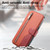 Samsung Galaxy A16 5G Twill Fabric MagSafe RFID Anti-theft Zipper Wallet Leather Phone Case - Orange